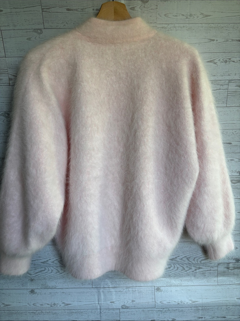 Pastel Pink Angora Cardigan Sweater Coat Jacket small Vintage Venesha - Picture 6 of 8